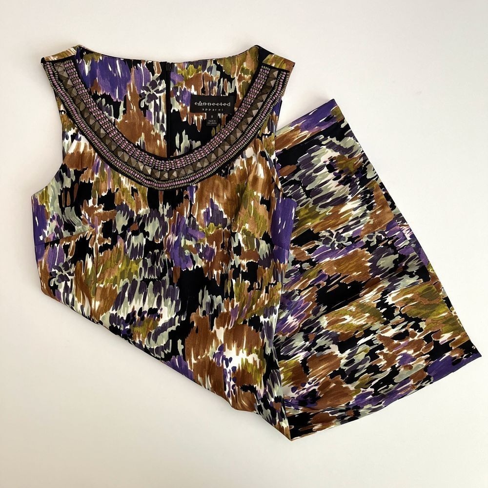 Connected Apparel Beaded Sleeveless Dress, Studded & Beaded Business Casual G14‎